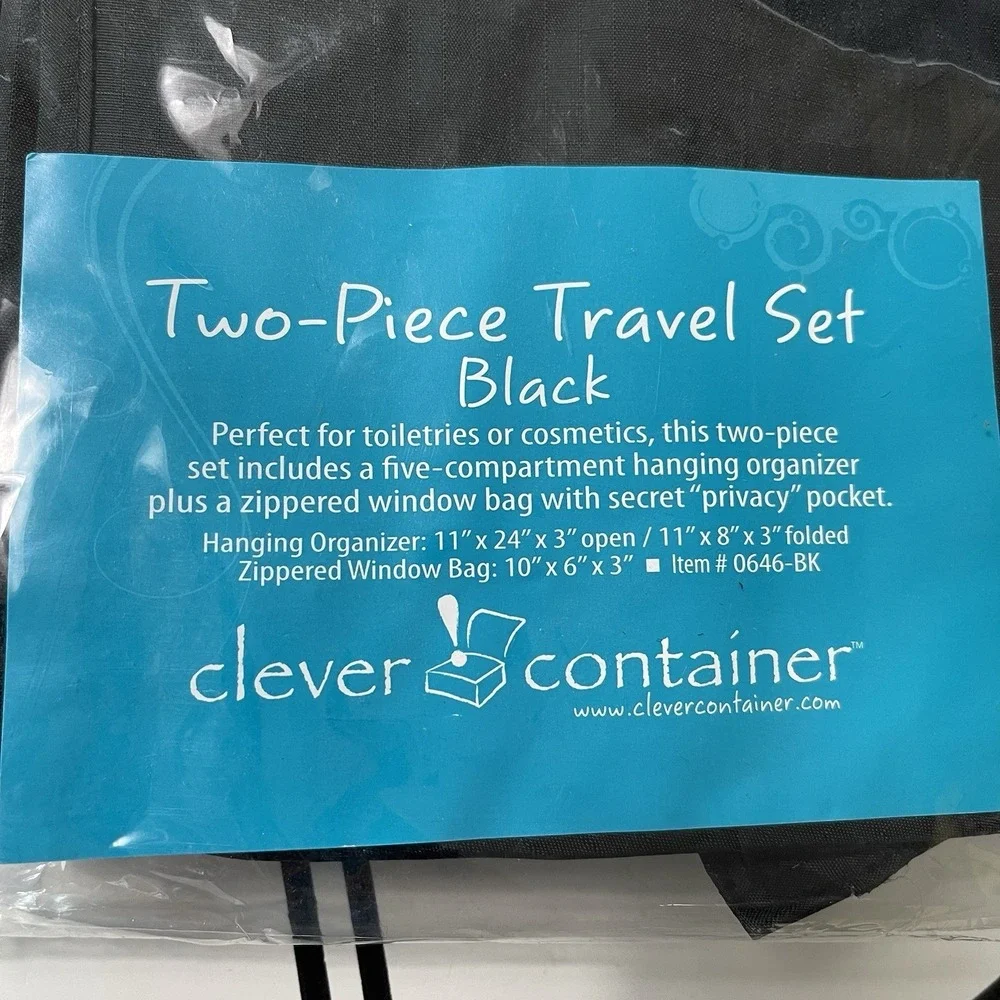Makeup Travel Toiletries 2-Piece Bag Dorm Bathroom Organization Storage